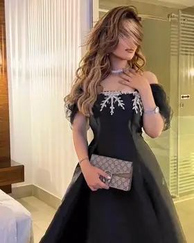 Must Satiin Ametlik Kord Kleidid Maha Õla Profileeritud Põranda Pikkus Dubai Naiste Tanssiaiset Kleidid Temperament Õhtul Kleit