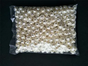 Imitatsioon pearl lahtiste pärlitega DIY topelt ava 16mm ehted vaik rant profileerimine dekoratiivsed käevõru tarvikud plastikust helmed