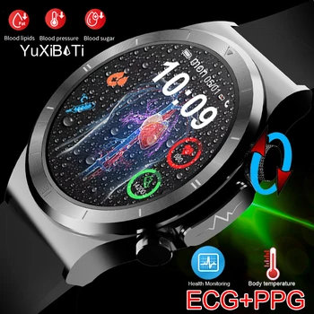 Täpset Mõõta veresuhkru Smart Watch Mehed EKG PPG Bluetooth Vaata Tervis vererõhk Sport Smartwatch Glucometer Kellad