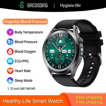 Meditsiiniline Klass vererõhk Smart Watch Mehed 360*360 HD Ekraan SmartWatch Termomeeter Südame Löögisageduse Monitor Smartwatch Tervise Naised