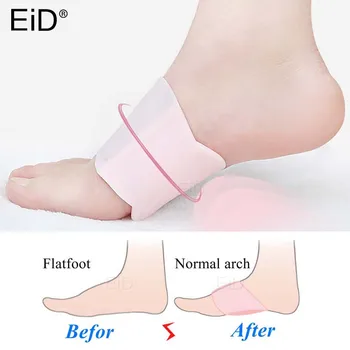 EiD Silikoon Geel Arch Toetab Sidemega suu Padjad Naiste mees Kõrge Kontsaga Sandaalid Sisesta Pad Massaaž Foot Care Jalatsid Sisetallad