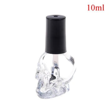 10ml Tühi küünelaki pudel selge klaas pintsliga korduvtäidetavaid aurutatud pea klaaspudel küünelaki pudel