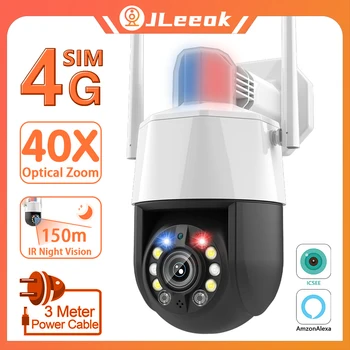 JLeeok 4K 8MP 4G Väljas Kaamera 40X Optiline Zoom AI Inimeste Jälgimise WIFI Turvalisuse Järelevalve Kaamera 150M Öise Nägemise iCSee