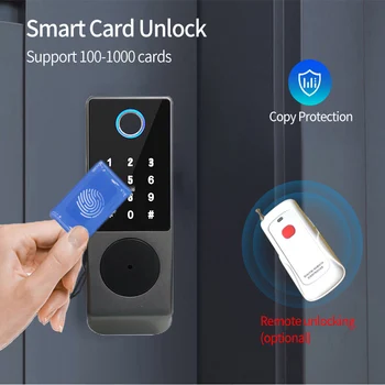Veekindel Väljas Värava Lukustamine Sõrmejälje TtLock Või Tuya APP Digitaalse Pääsukood IC Card Võtmeta Sisenemise Smart ukseluku Turvalisus Kodus