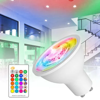 LED RGB Bulb GU10 Lamp, 8W RGBW RGBWW Juhitava Tähelepanu keskpunktis 16 Värvi Muutlik IR Remote Control Memory Funktsioon Home Decor