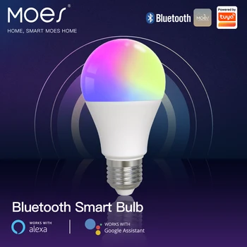 MOES Bluetooth Smart Led Pirn Juhitava Valguse lamp 9W E27 TUYA Sibulad Poole Valguse Värv Reguleeritav Dimmer Alexa google Voice