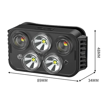 BORUiT LED Esilatern Motion sensing Esitulede 6 Režiimi USB Laetav Pea Tõrvik Väljas Veekindel Avarii Telkimine Kerge Töö