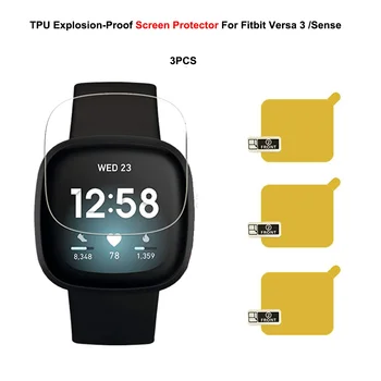 3TK TPÜ Plahvatus-tõend Screen Protector For Fitbit Vastupidi 3 Pehme Kaitsva Kile Fitbit Mõttes Smartwatch Tarvikud