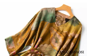50MM Vana Materjali Läbipaistev Värv Käsitöö Lotus Leaf Lõhnav Pilv Lõng Suur Kleit Raskekaalu Satiin Siidist Naiste Kõrgemate Kleit