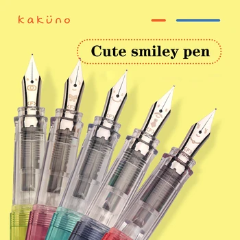 Jaapani PILOOT Fountain Pen Set FKA-1SR Smiley riikliku rakendusasutuse Kakuno Värv Läbipaistev Rod koolitarbed Kawaii Office Stationery Armas Pliiatsid